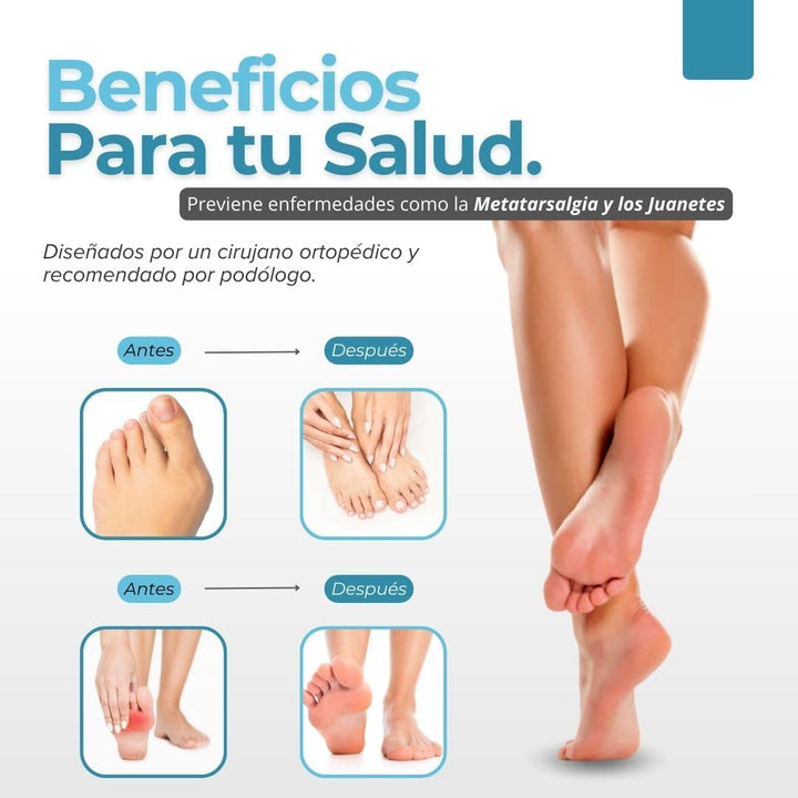 Almohadillas Terapéuticas Con Separador de Dedos l PharmaToe™