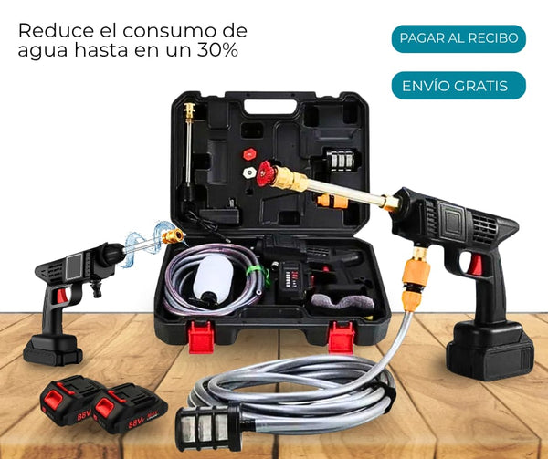 Hidrolavadora Portátil - Con 2 Baterías - ¡SÓLO HOY!